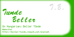 tunde beller business card